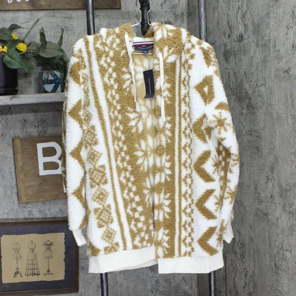 NWT Tommy Hilfiger Jacket 1676aee8202536 Small Soft Ivory / Light Fawn Brown - Picture 4 of 7